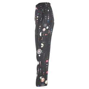 Isabel Marant broek met stippenprint, elastische taille en rechte pijpen in zwart katoen