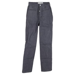 Loewe High-Rise jeans met verborgen knoopsluiting in grijze katoenen denim
