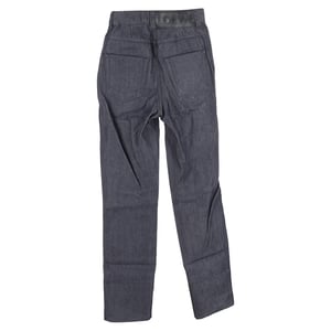 Loewe High-Rise jeans met verborgen knoopsluiting in grijze katoenen denim
