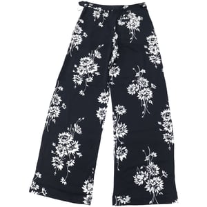 McQ by Alexander McQueen wijde broek met bloemenprint in zwart polyester