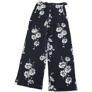 McQ by Alexander McQueen wijde broek met bloemenprint in zwart polyester