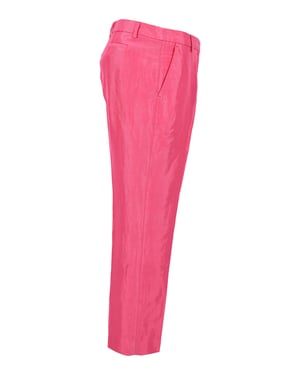 Dries Van Noten rechte broek in roze rayon