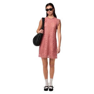 Pieces Olline kanten casual mini-jurk voor dames (Roos Canyon)