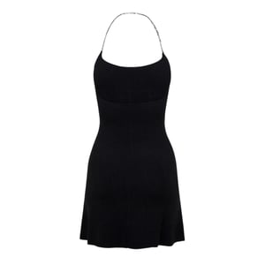 Diesel Dames Ketting Halter Nek Mini Jurk (Zwart)