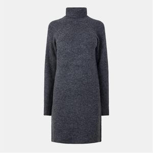 Pieces Turtleneck-trui-jurk voor dames (Donkergrijs Melange)