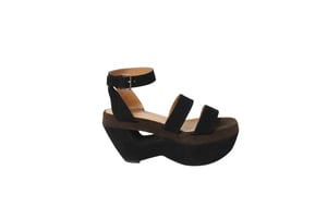 Alaia Platform Sandals in Multicolor Suede