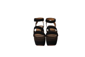 Alaia Platform Sandals in Multicolor Suede