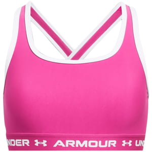 Girls Under Armour Crossbodyack Sports Bra Girls in Rebel Pink