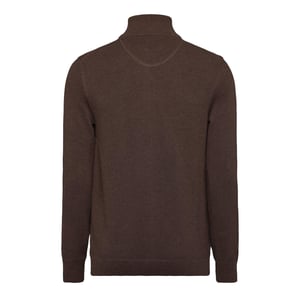 Men's Gant Cotn Pique Zp C in BROWN MELANGE