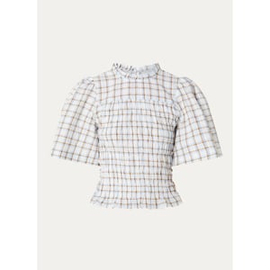 Neo Noir possini mega check blouse 169142 145 light blue