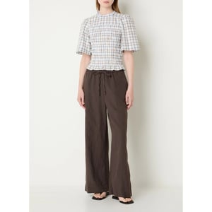 Neo Noir possini mega check blouse 169142 145 light blue