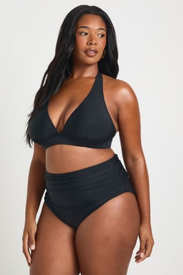 Plus Essentials Ruched High Waist Brief