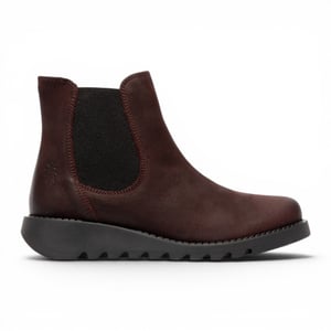 Fly London Dames Bourgogne Chelsea Suède Leren Enkellaarzen - SALV195