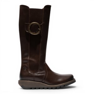 Fly London Women Brown Leather Knee-Long Stövlar - SOIF361