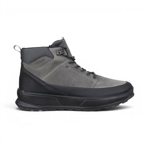 Ecco Men's Waterproof Black Grey Leather Outdoor Walking Boots - Byway 2.0