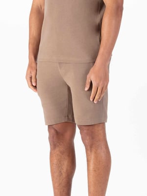 Luke 1977 Men's Laki Textured Shorts in Brown