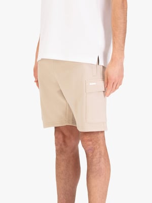 Luke 1977 Men's Dr Bossa Soft Utility Sweat Shorts in Stone