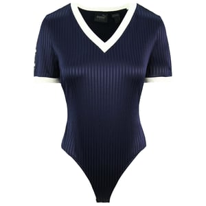 Puma x Rihanna Fenty V-Neck Jersey Womens Navy Bodysuit