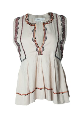 Isabel Marant Étoile, broderad beige topp