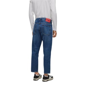 Hugo Herenjeans met 5 zakken en rechte pasvorm (Helder Blauw)