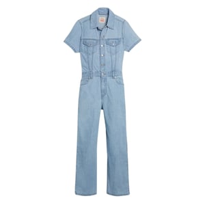Levi's Dames Denim Korte Mouwen Jumpsuit (Blauw)