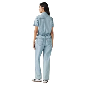 Levi's Dames Denim Korte Mouwen Jumpsuit (Blauw)