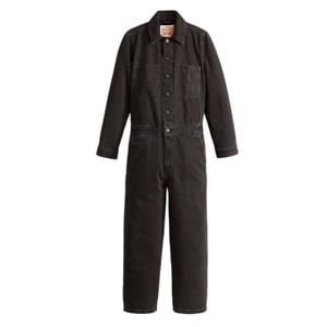 Levi's Dames Iconische Denim Col Droge Wijde Pantalon Lange Mouwen Jumpsuit (Zwart)