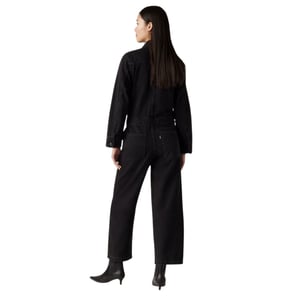 Levi's Dames Iconische Denim Col Droge Wijde Pantalon Lange Mouwen Jumpsuit (Zwart)