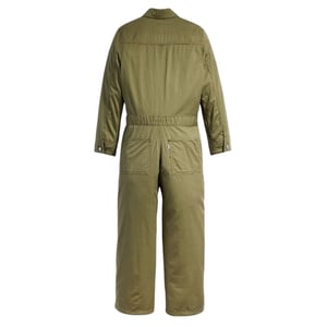 Levi's Dames Iconische Denim Kraag Wijde Pijpen Lange Mouwen Jumpsuit (Olijf Nacht)