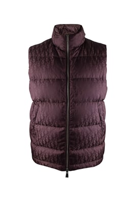 Dior Schuin aflopend vest Bruin
