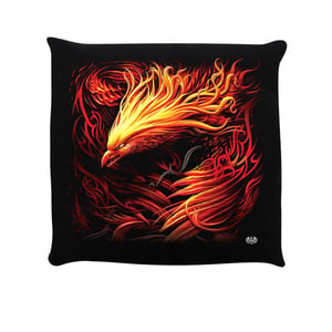Spiral Phoenix Arisen Filled Cushion (Black/Orange)