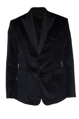 Amiri, zwarte fluwelen tuxedojack