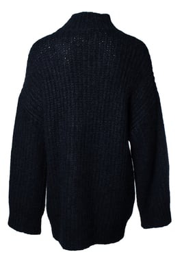 A.P.C., svart ribbad tröja med polotröja