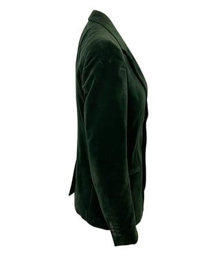 Emporio Armani Enkelknop Blazer in Groene Fluweel