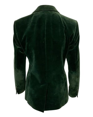 Emporio Armani Enkelknop Blazer in Groene Fluweel