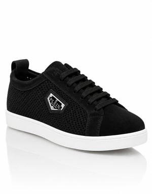 Perforated Suede Low-Top Sneakers