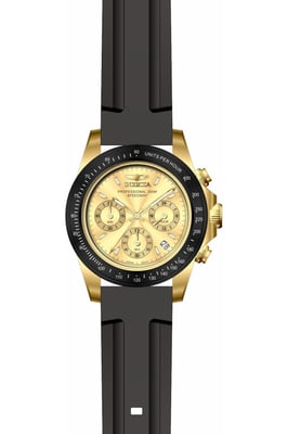 Invicta Speedway 50761 Herrklocka - Kvartsrörelse - Rostfritt Stål med Guld Zifferblad - 39 mm