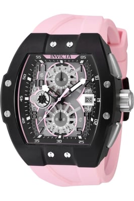 Invicta Racing 48336 Herenhorloge - Quartz Uurwerk - Roestvrij Staal met Zwarte Wijzerplaat - 47 mm