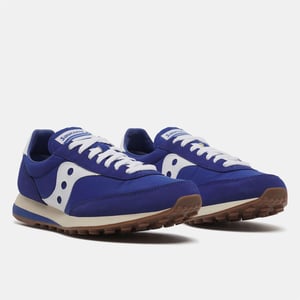 Saucony Unisex-sportschoenen van suède, maat 80 voor volwassenen (Blauw/Wit)