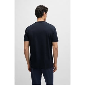 Boss Hbb Thompson T-shirt met ton-sur-ton logo voor heren (Marine)