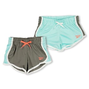 Girls Reebok 2p Blckd Shorts in Aruba Blue