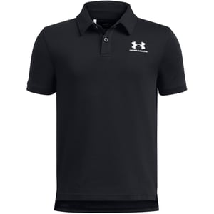 Under Armour Kinderpolo met korte mouwen en ‘Icon Regular’-model (Zwart)