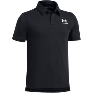 Under Armour Kinderpolo met korte mouwen en ‘Icon Regular’-model (Zwart)