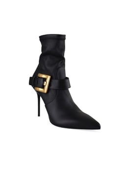 Balmain Anthem 95MM enkellaarzen Zwart