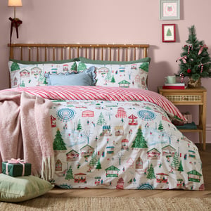 Furn Winter Wonderland Reversible Christmas Duvet Cover Set, Multi