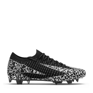 Under Armour Unisex voetbalschoenen voor volwassenen, Elite 3, voor harde ondergrond (Zwart, Wit)