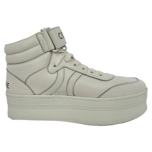 Celine Sneakers med kardborreband i vitt läder