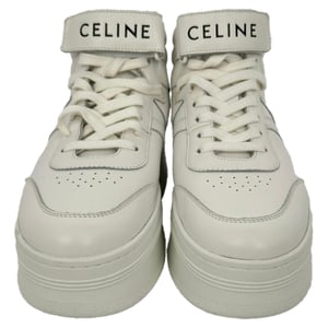 Celine Sneakers med kardborreband i vitt läder