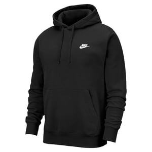 Nike Mens Club Fleece Pullover Hoodie (Svart)