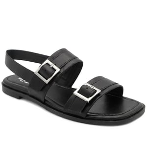 Jones Bootmaker Haniya Leather Dual Buckle Fasten Sandals